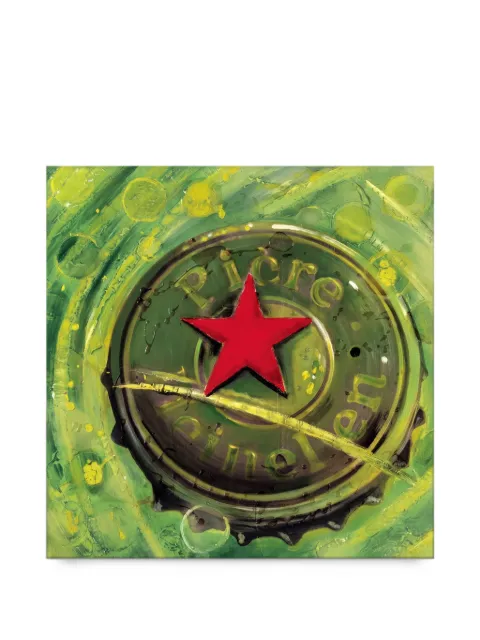 SALVADORIARTE Beer star-motif canvas (50cm x 50cm)
