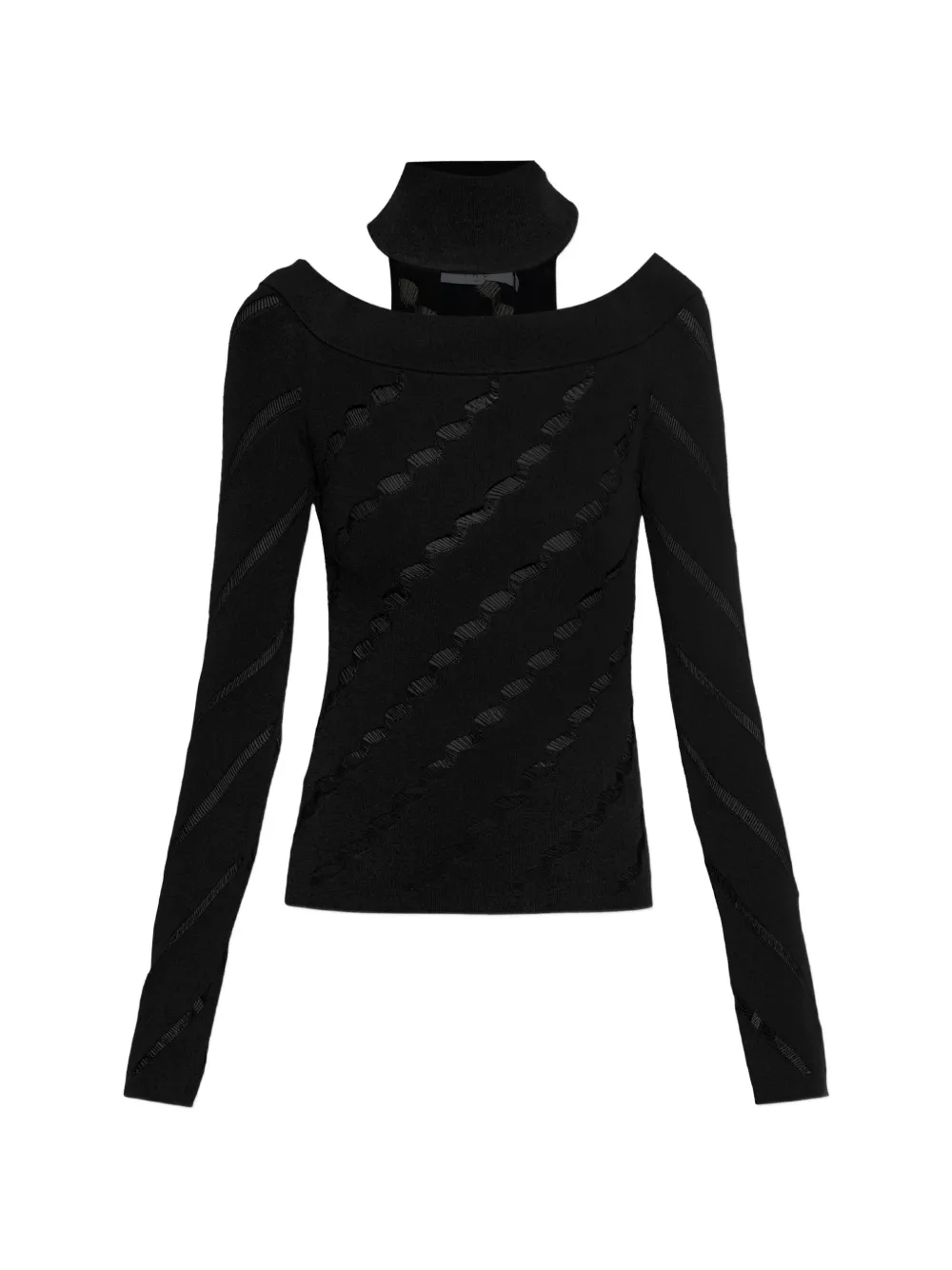 IRO Unseen ladder-knit top Zwart