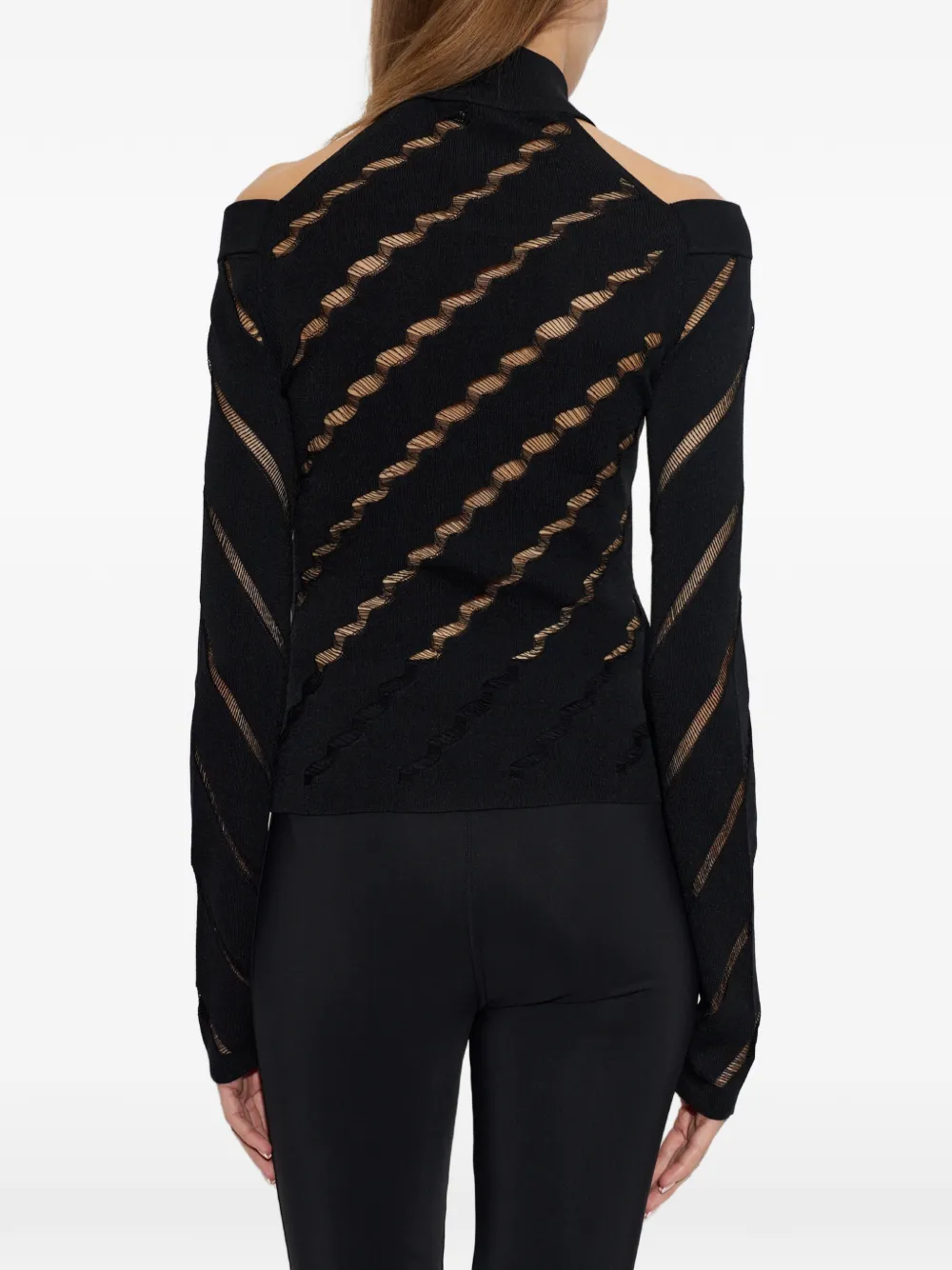IRO Unseen ladder-knit top Zwart