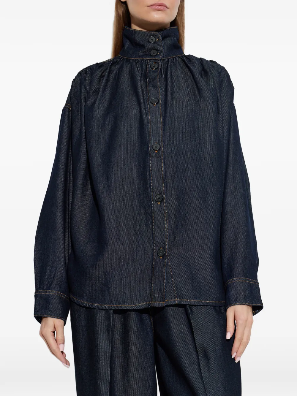 IRO Coming high-neck shirt Blauw