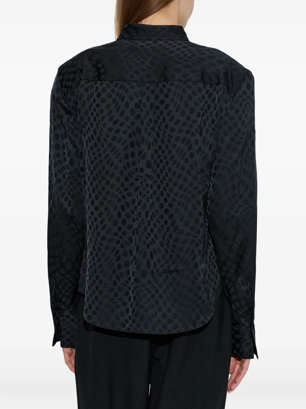 IRO Fusion polka-dot shirt Blauw