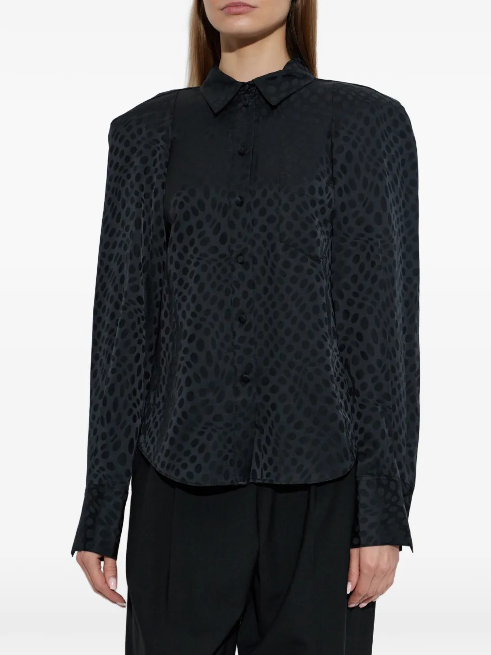 IRO Fusion polka-dot shirt Blauw
