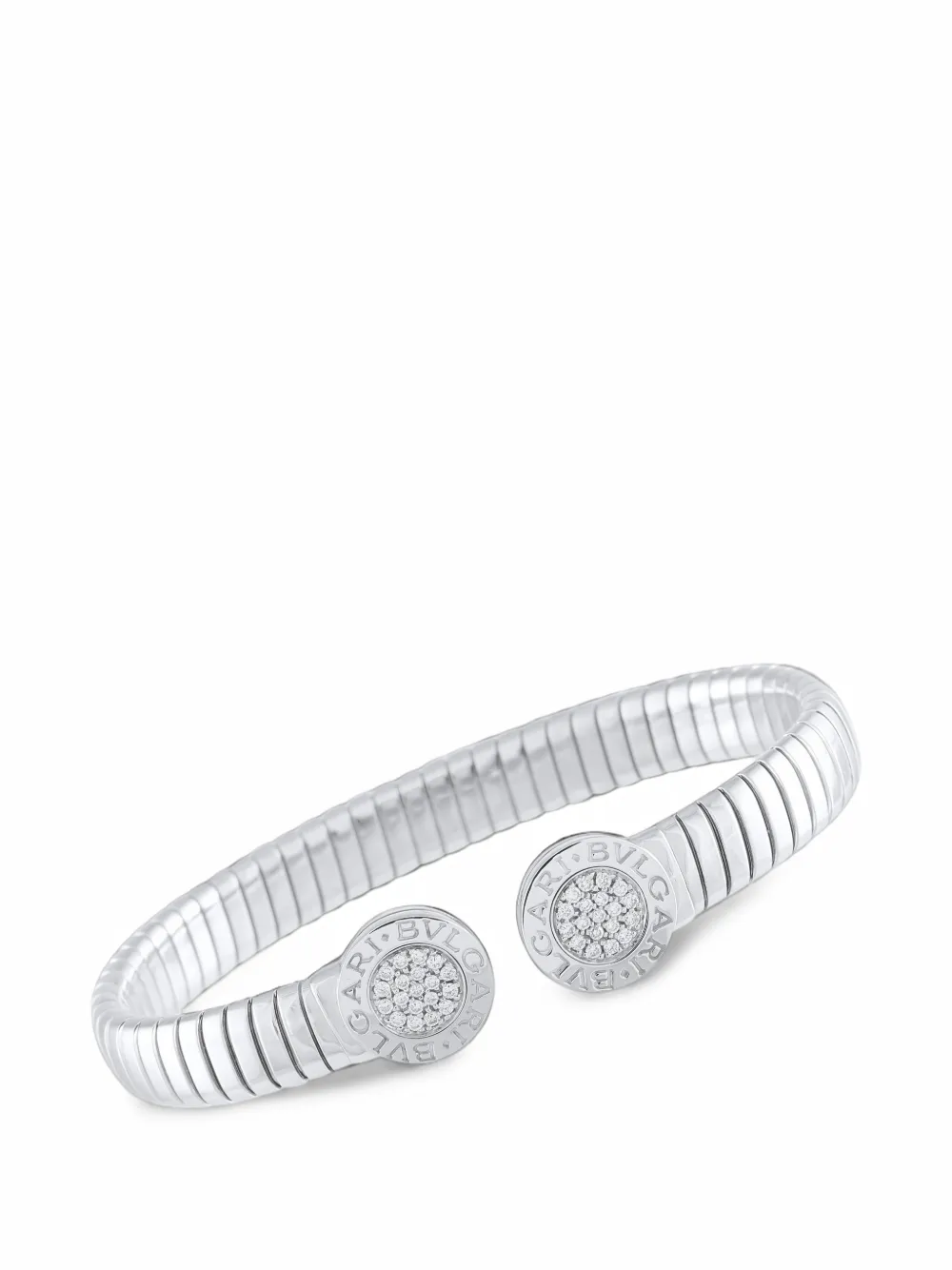 Bvlgari Pre-Owned Tubogas diamond bracelet - Argento