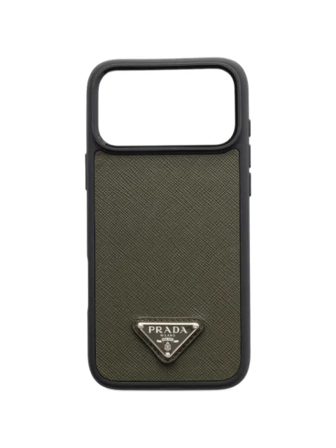 Prada logo-plaque for iPhone 17 Pro Max case