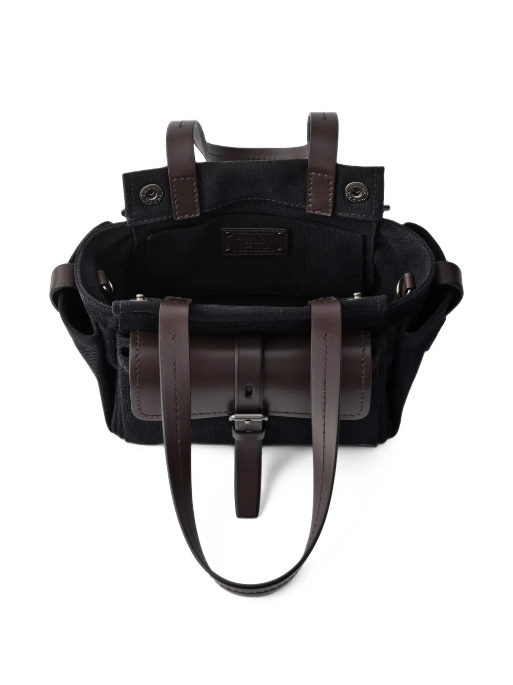 Prada Route leather mini tote bag Zwart
