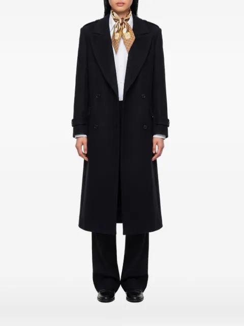 SUTTON NEW YORK double-breasted shoulder-epaulettes coat