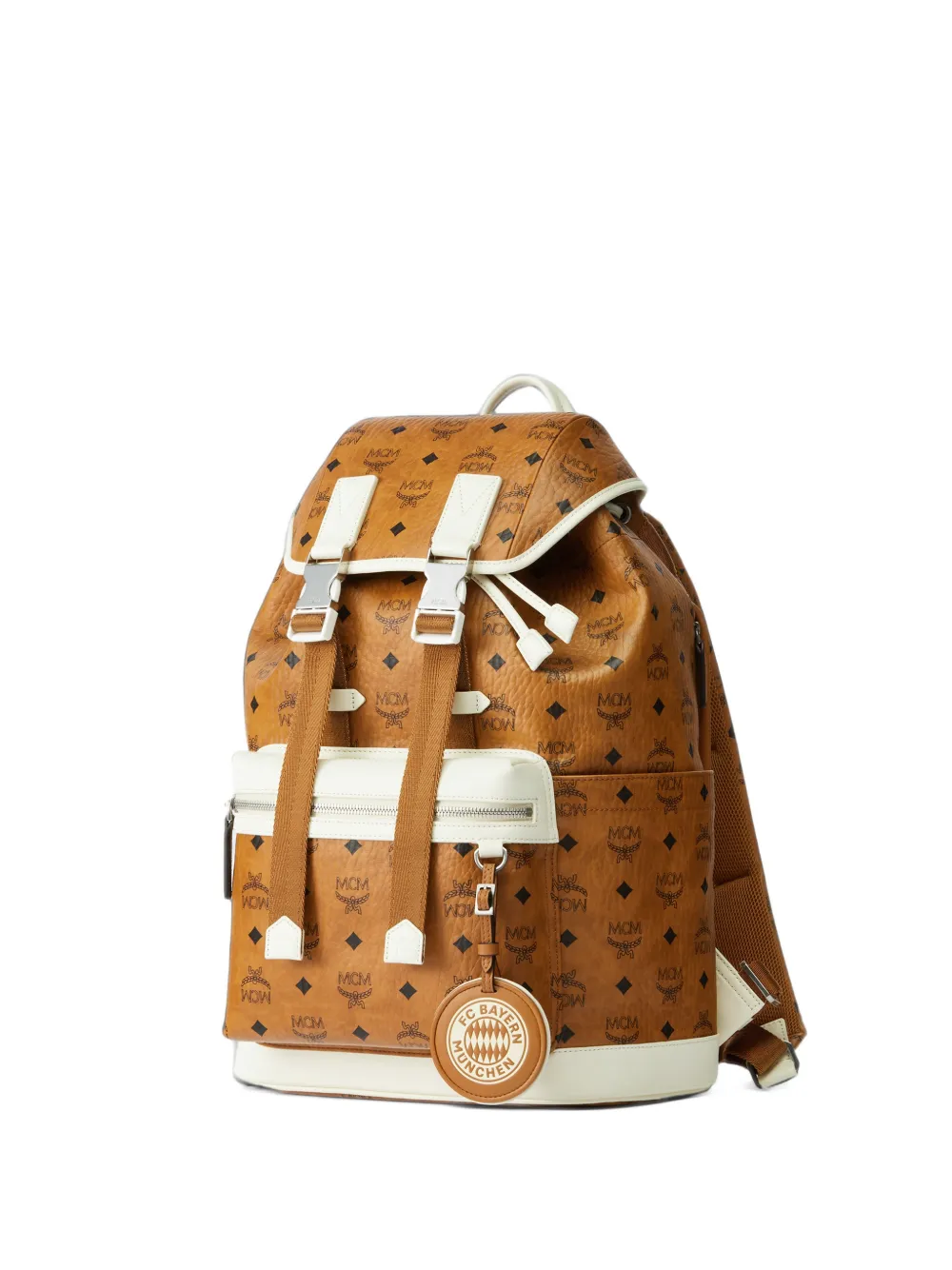 MCM x adidas x FC Bayern Zaino Brandenburg con monogramma - Marrone
