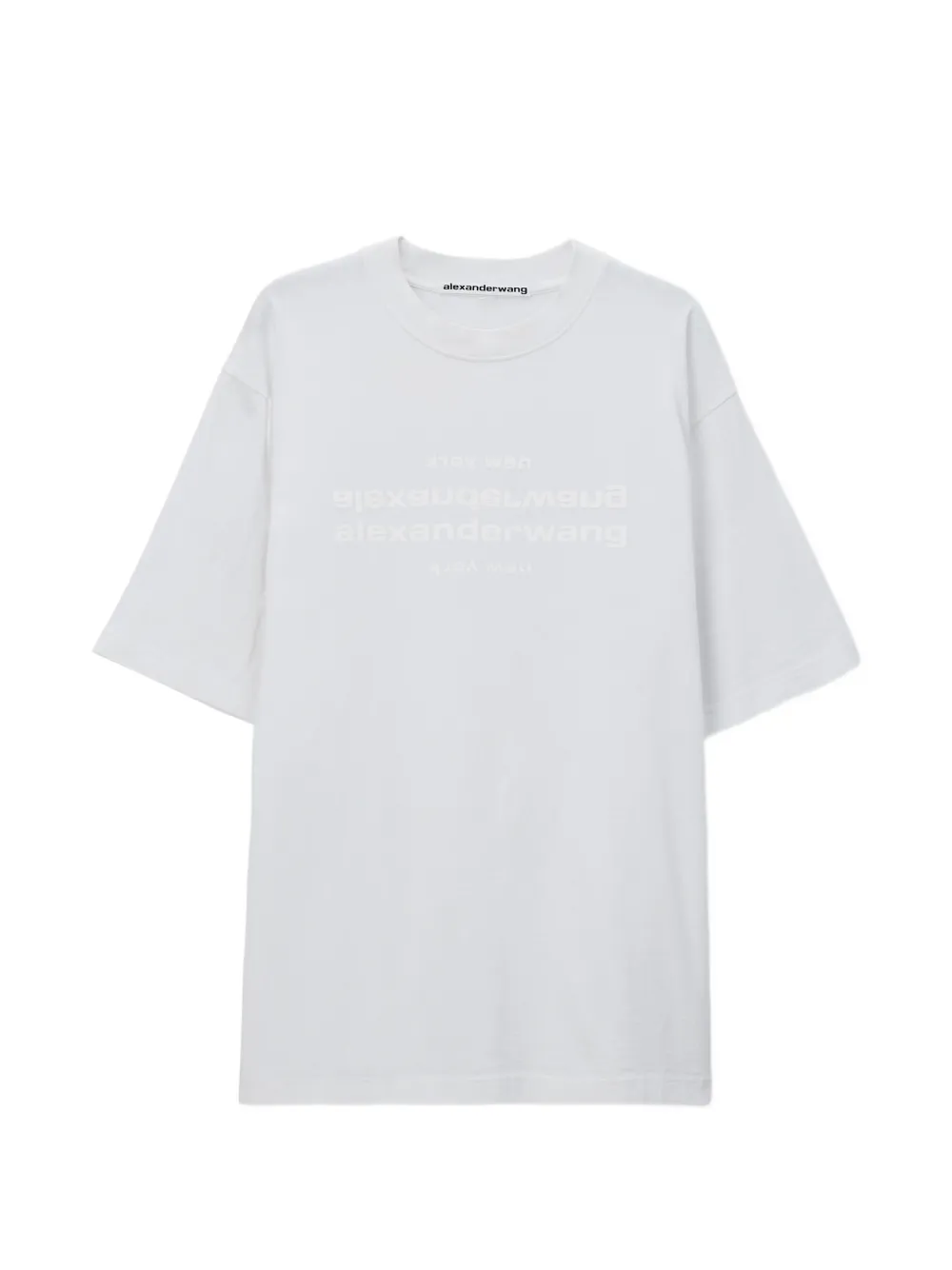 Alexander Wang short sleeve T-shirt w mirror logo Wit
