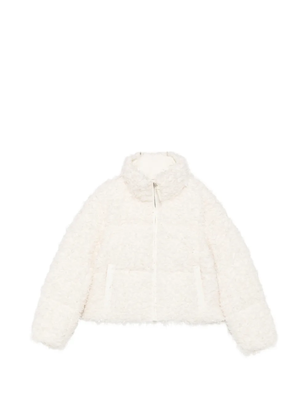 Mackage high-neck textured-finish jacket - Bianco