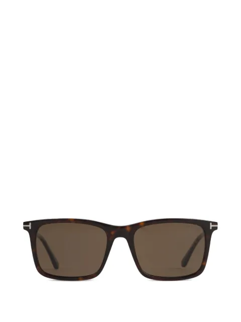 TOM FORD tortoiseshell-effect rectangle-frame sunglasses
