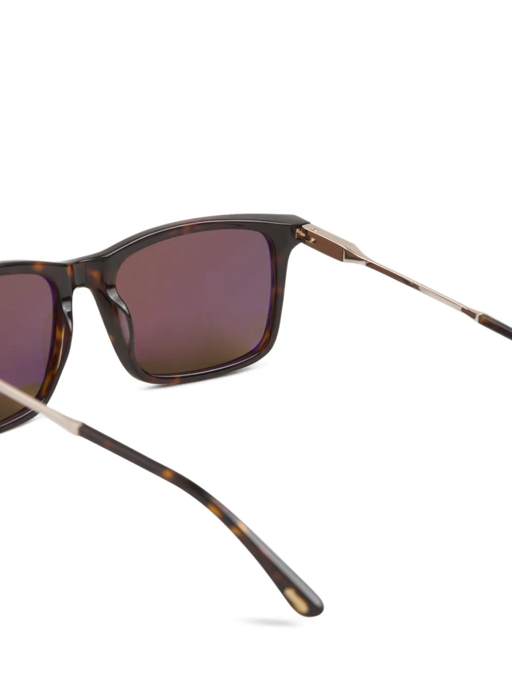 TOM FORD Eyewear tortoiseshell-effect rectangle-frame sunglasses Bruin