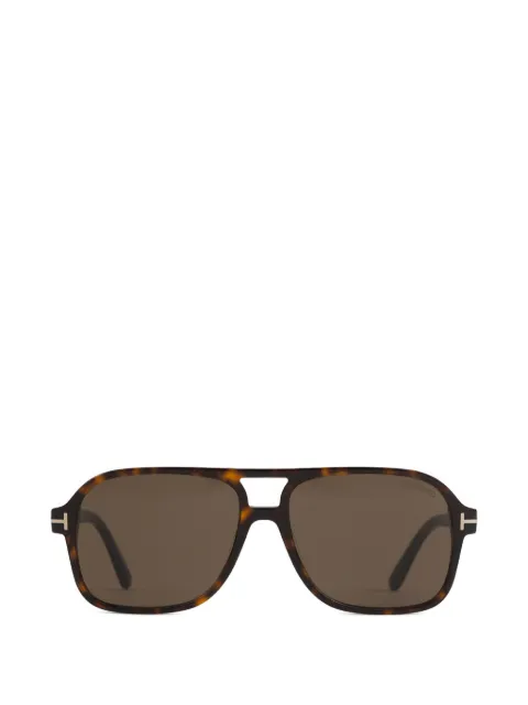 TOM FORD tortoiseshell-effect geometric-frame sunglasses