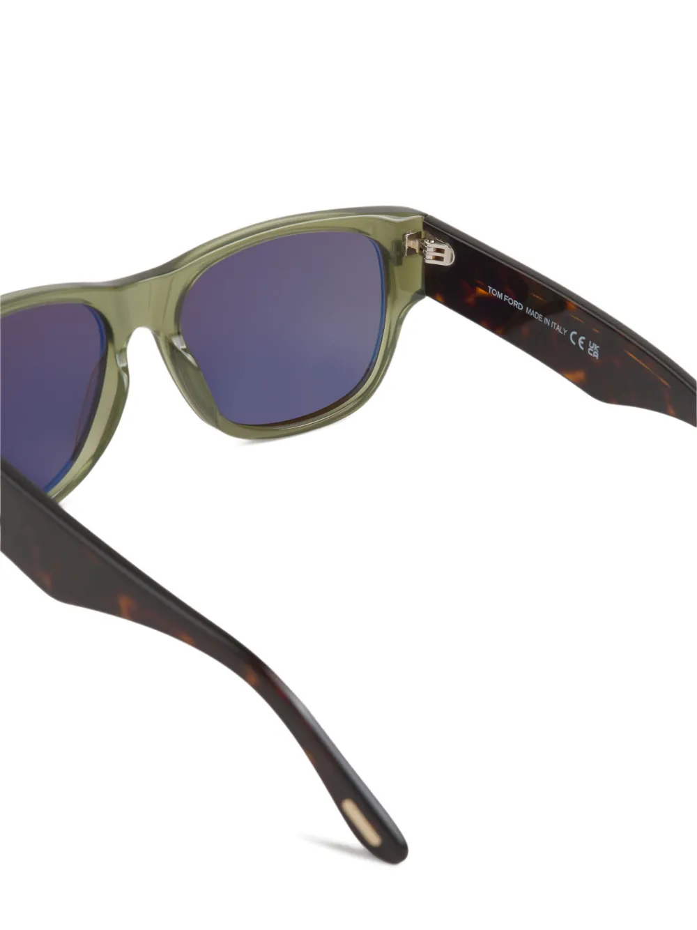 TOM FORD Eyewear tortoiseshell-effect square-frame sunglasses Groen