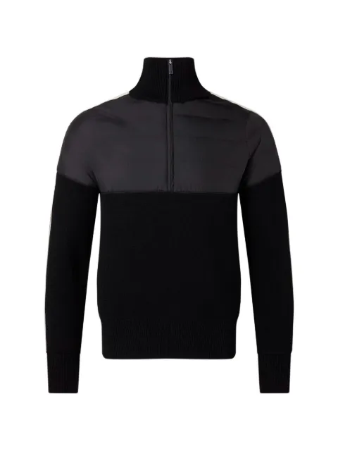 Perfect Moment merino wool half-zip quilted sweater