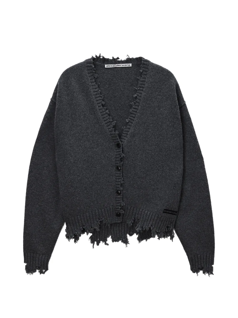 Alexander Wang grunge V-neck cardigan Grijs