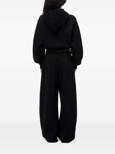 Alexander Wang mid-rise relaxed sweatpants w/ allover hotfix