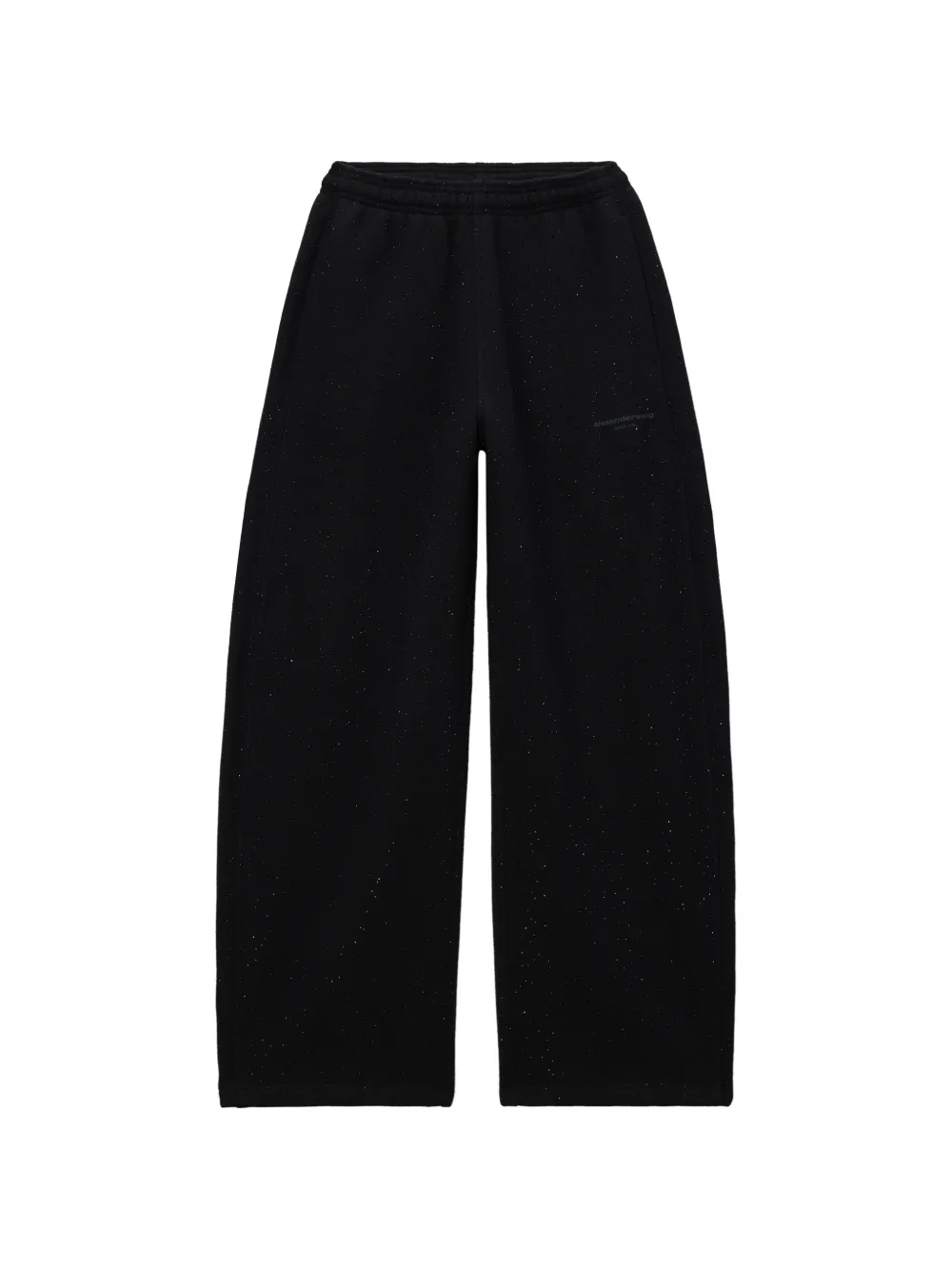 Alexander Wang mid-rise relaxed sweatpants w/ allover hotfix - Nero