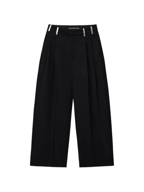Alexander Wang pants de vestir con tiro medio y trabillas de cristal