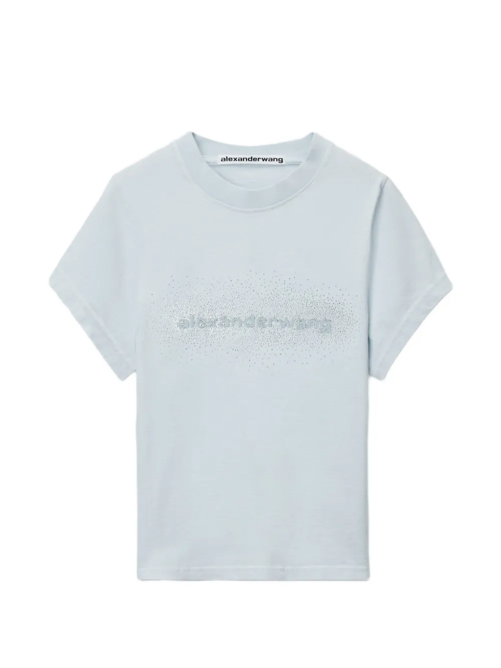 Alexander Wang Shrunken ss T-shirt w hotfix logo Blauw