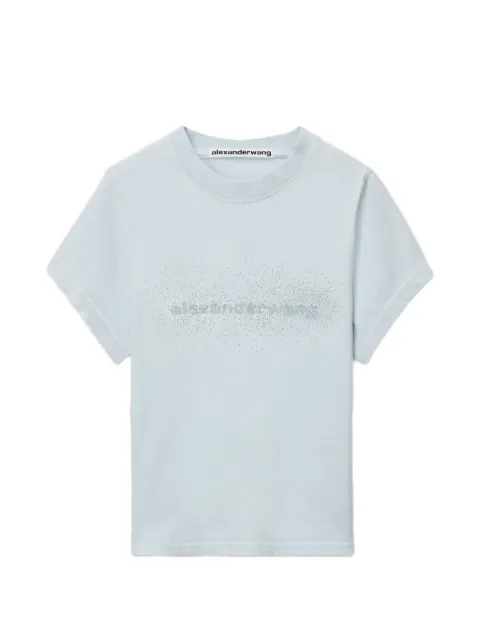 Alexander Wang Shrunken ss T-shirt w/ hotfix logo