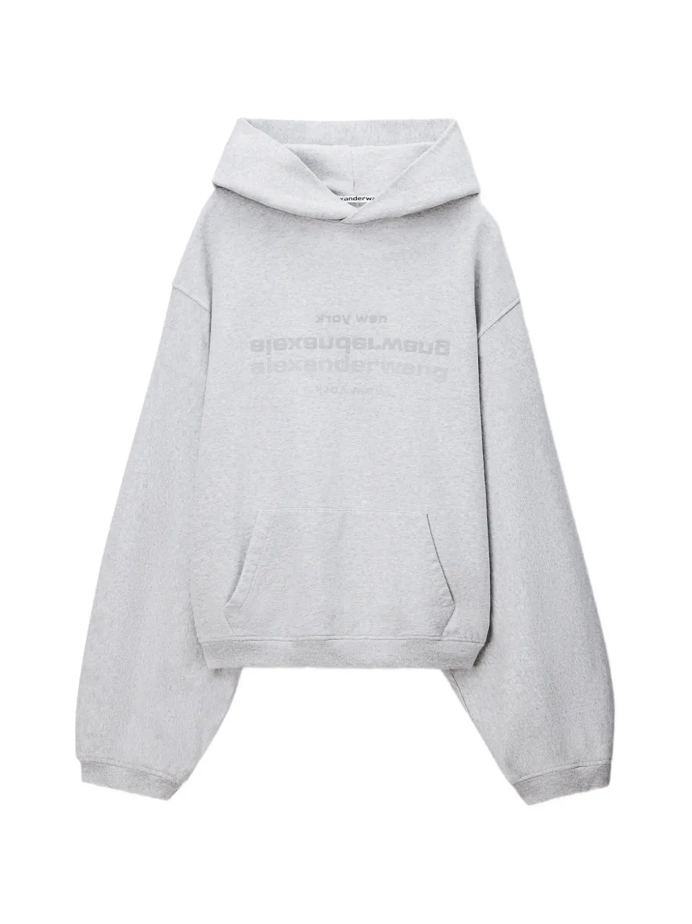 Alexander Wang oversized hoodie w mirror logo Grijs