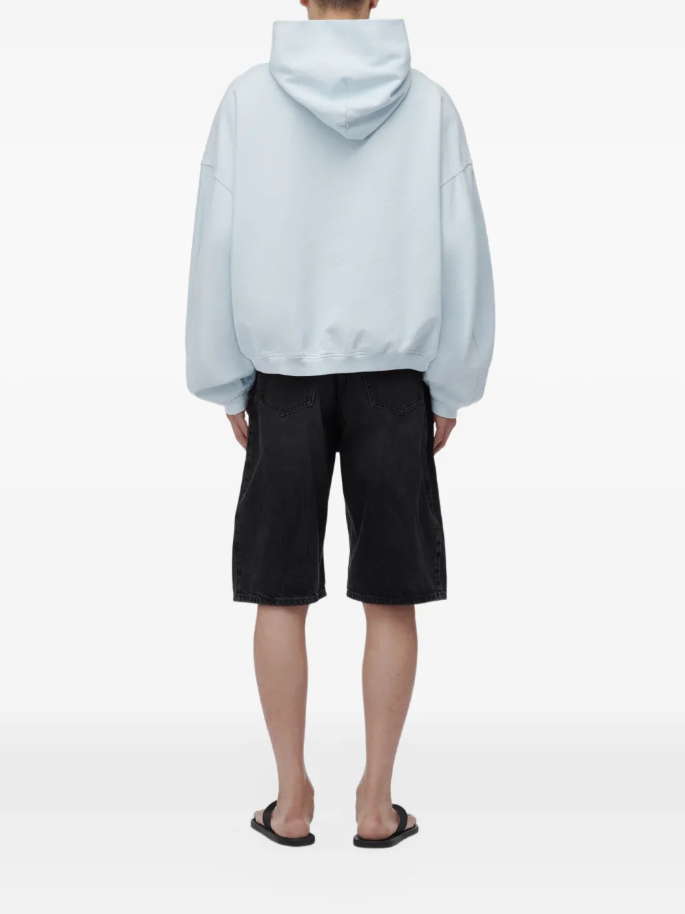 Alexander Wang oversized hoodie w mirror logo Blauw
