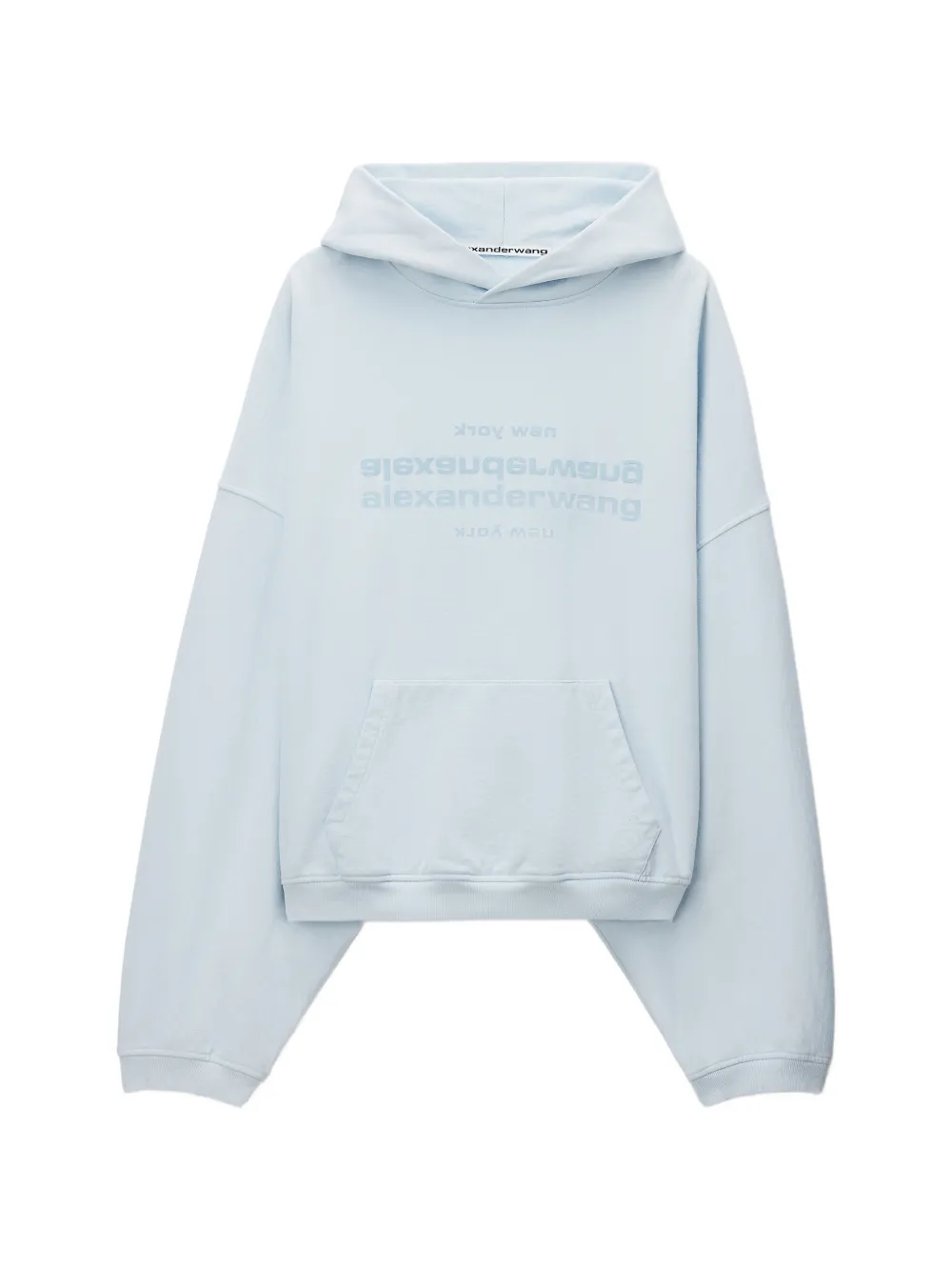 Alexander Wang oversized hoodie w mirror logo Blauw