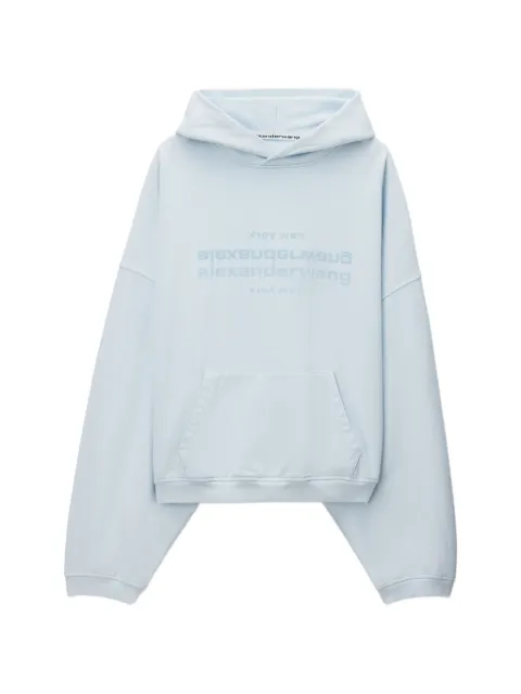 Alexander Wang hoodie oversize con logo espejado
