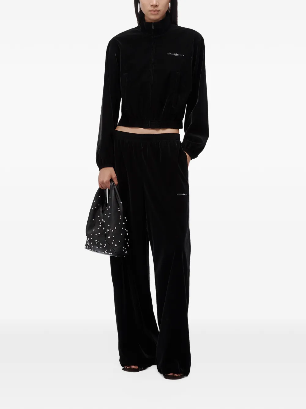 Alexander Wang mid-rise track pant Zwart
