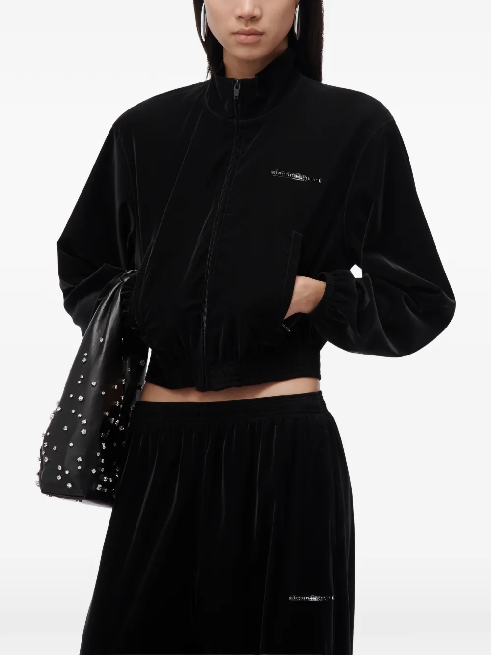 Alexander Wang mid-rise track pant Zwart