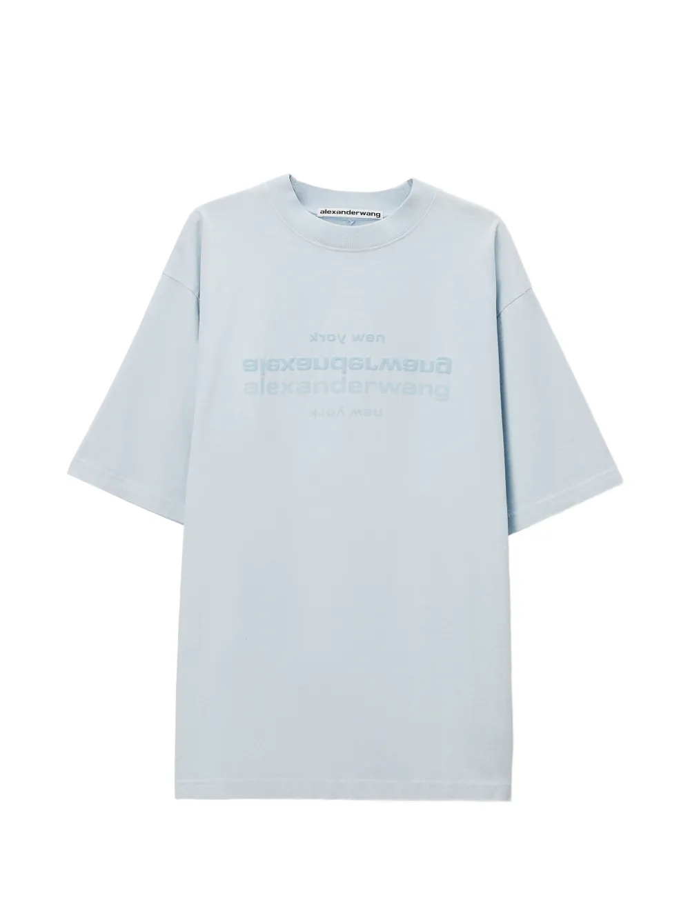 Alexander Wang short sleeve T-shirt w mirror logo Blauw