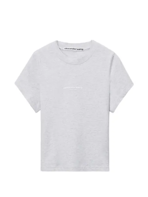 Alexander Wang logo-print Shrunken short-sleeve T-shirt