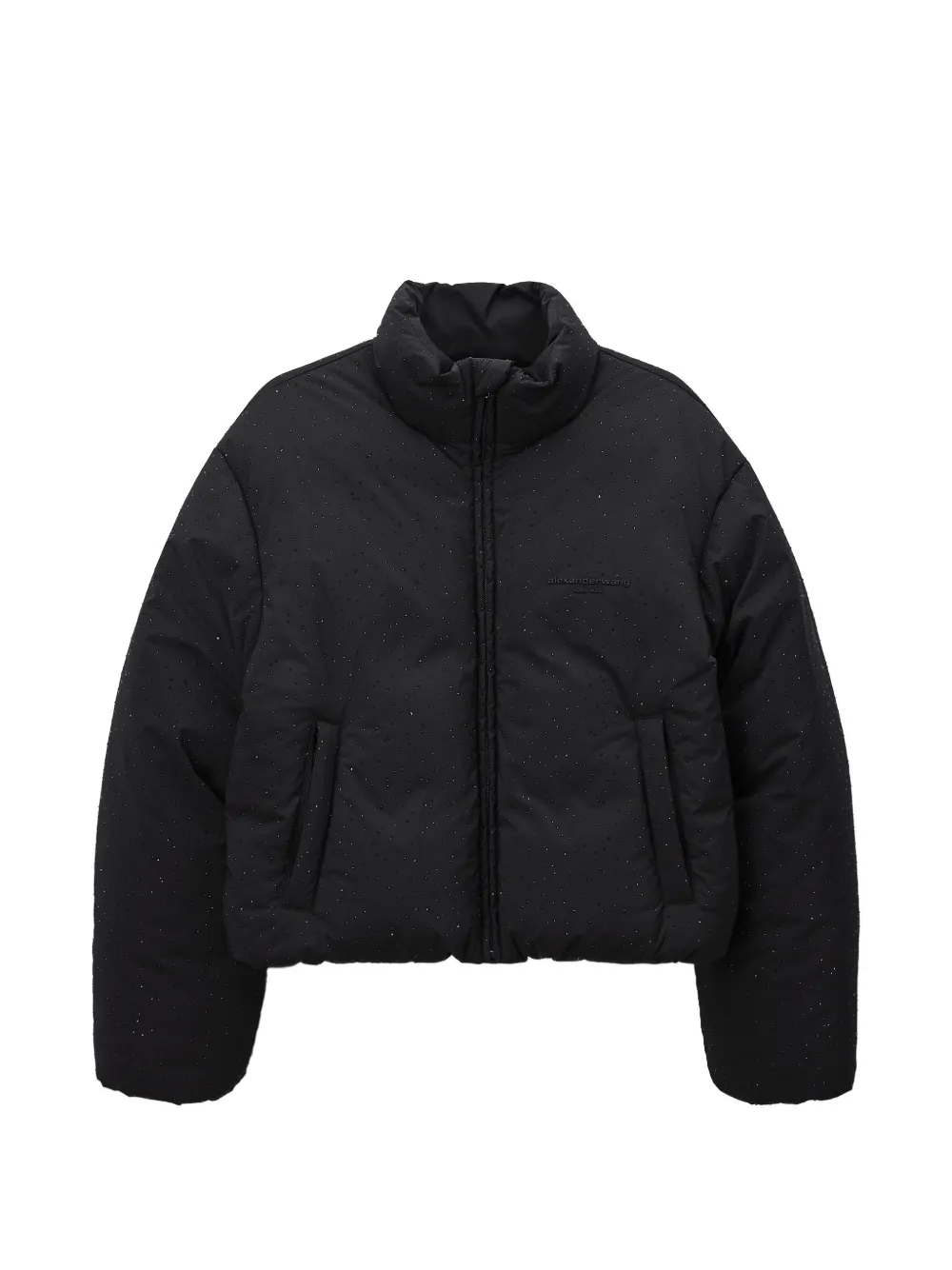 Alexander Wang classic puffer jacket w allover hotfix Zwart