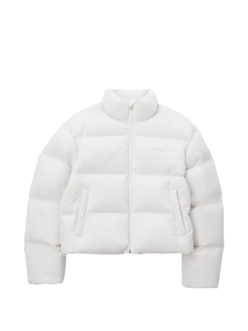 Alexander Wang cropped channel puffer jacket - White