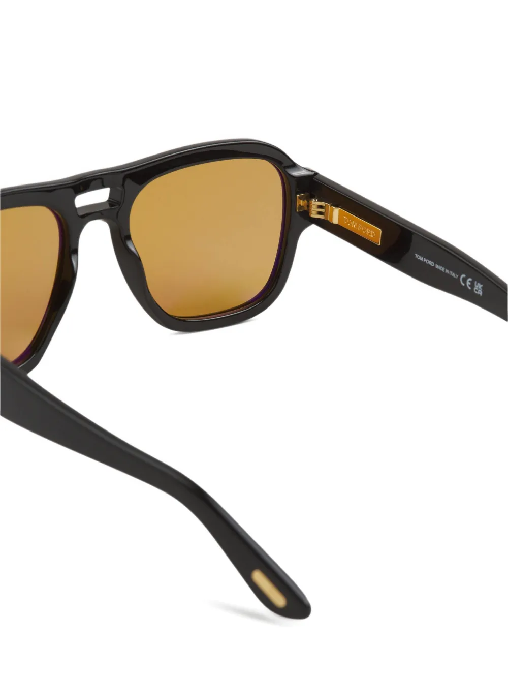 TOM FORD Eyewear T-logo pilot-frame sunglasses Zwart