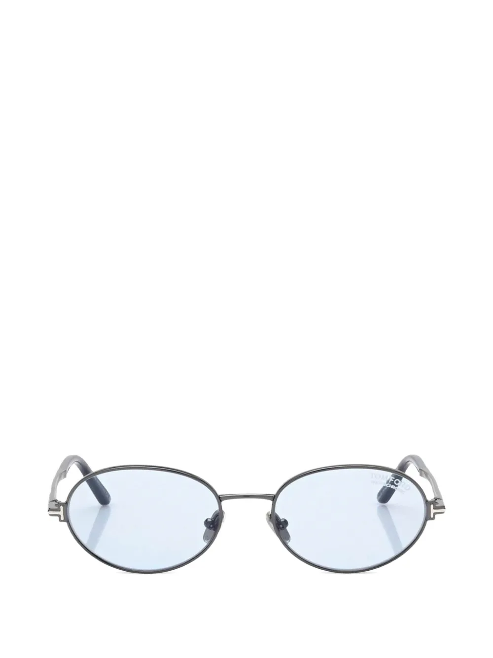 TOM FORD Eyewear T-logo oval-frame sunglasses Grijs