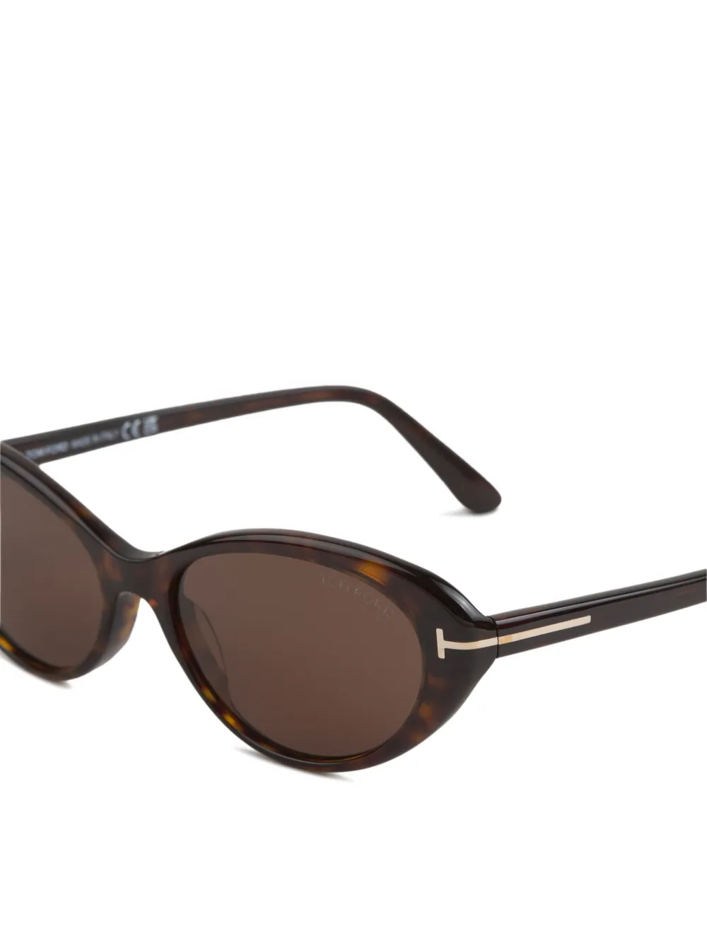 TOM FORD Eyewear tortoiseshell-effect cat-eye sunglasses Bruin