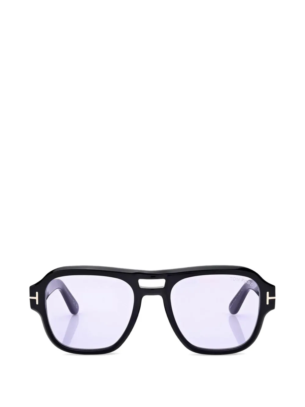 TOM FORD Eyewear T-logo pilot-frame sunglasses Zwart