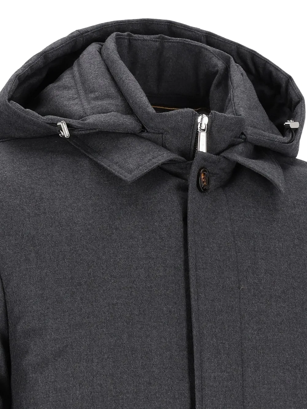 Moorer Ralli-LL hooded coat Grijs