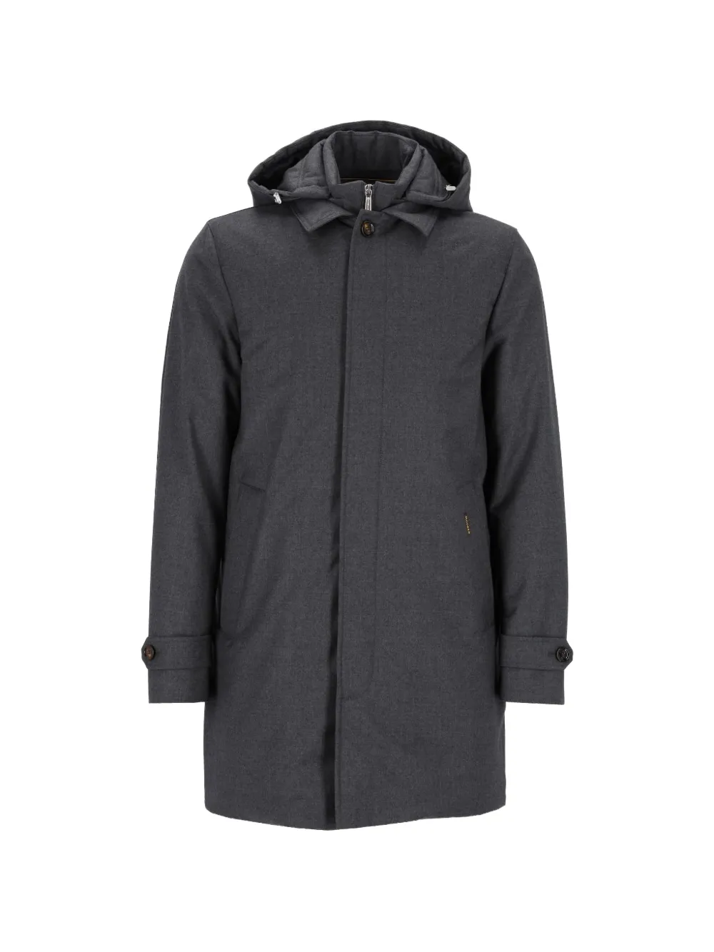Moorer Ralli-LL hooded coat - Grigio