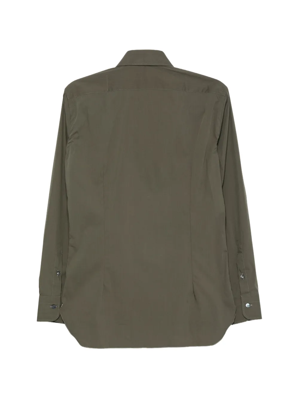 Barba spread-collar shirt Groen