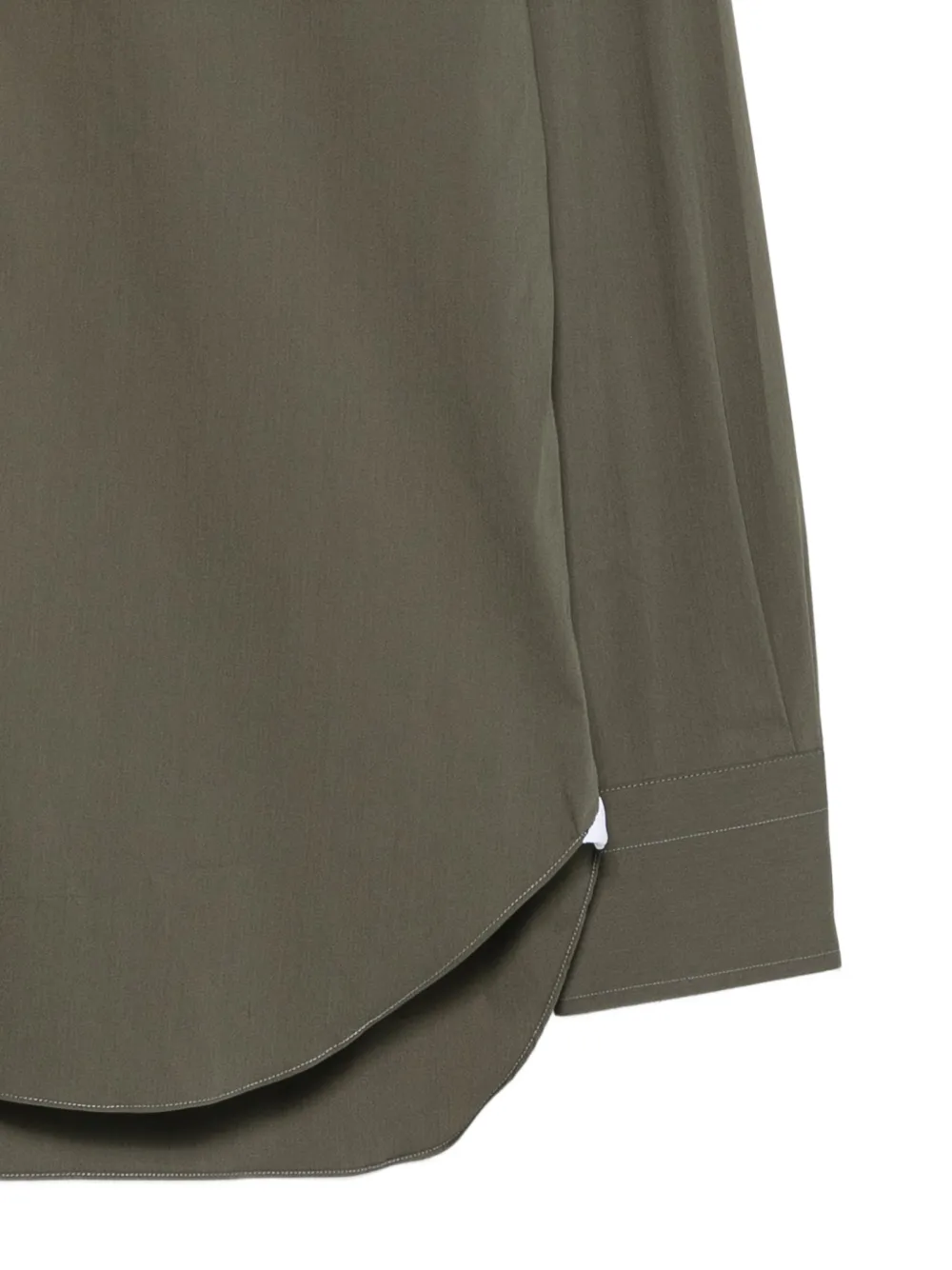 Barba spread-collar shirt Groen