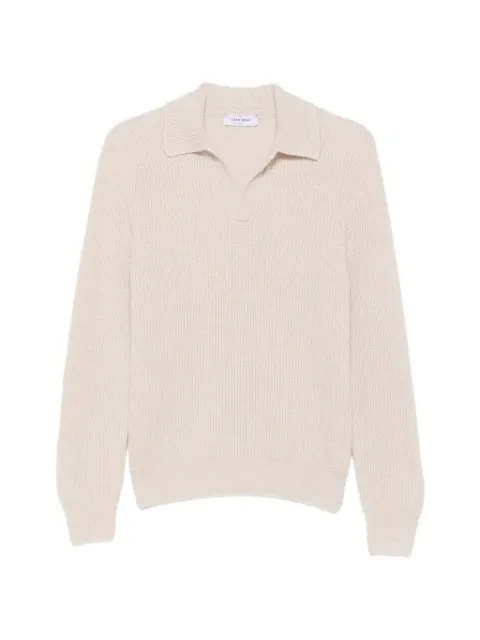 Gran Sasso ribbed-knit polo sweater