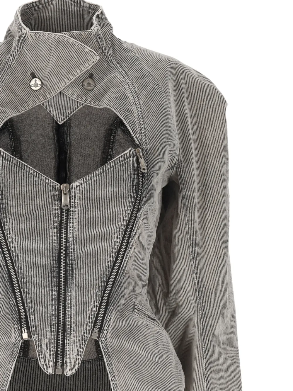 Vivienne Westwood Beetle denim jacket Grijs
