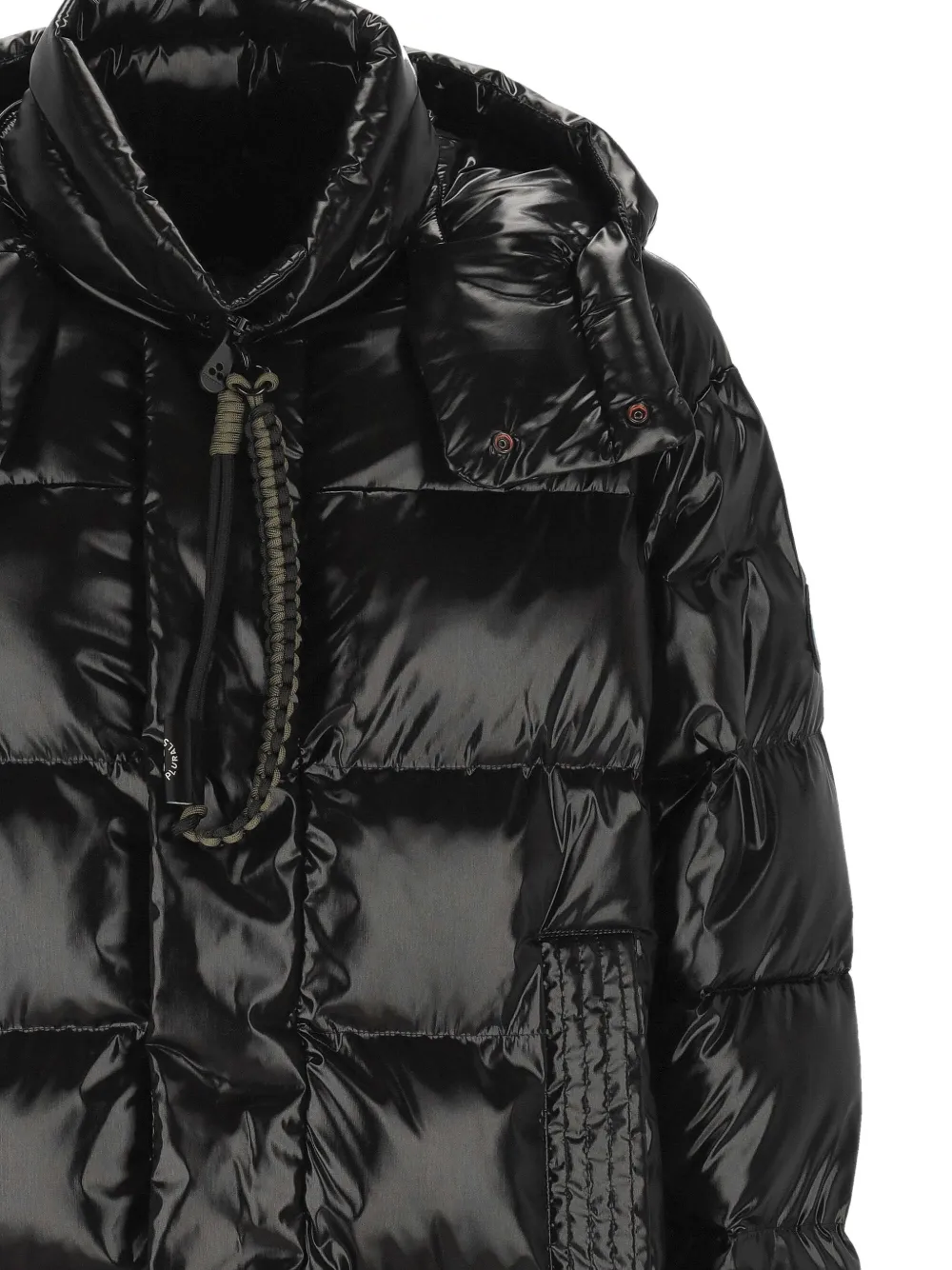 Peuterey hooded quilted coat Zwart