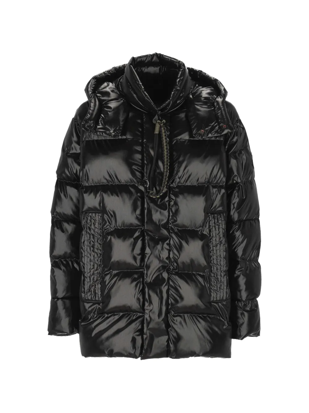 Peuterey hooded quilted coat Zwart