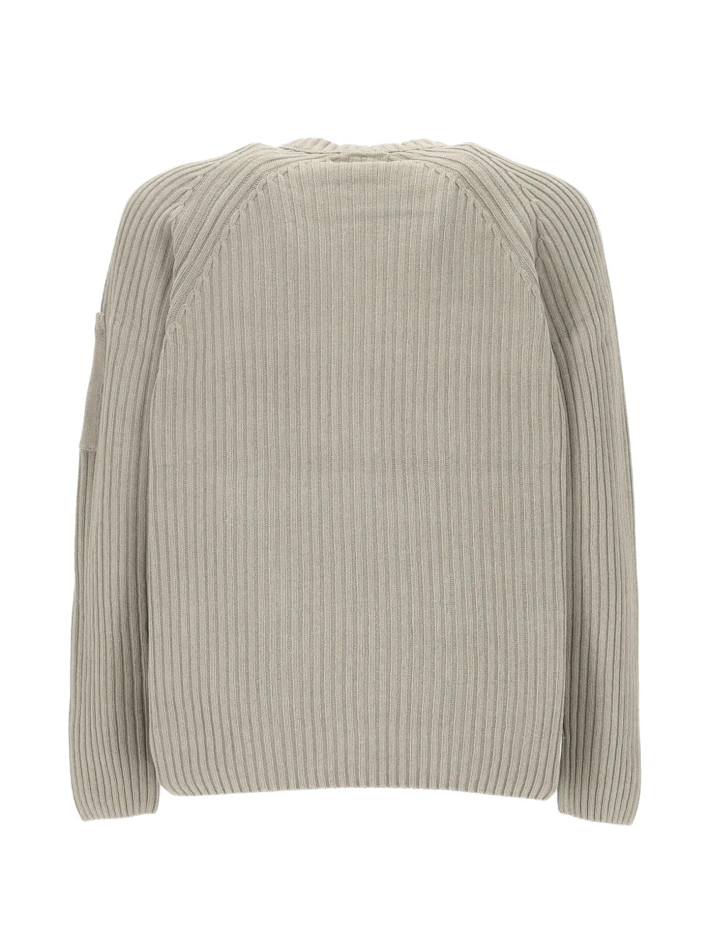 C.P. Company ribbed Lens-detail sweater Beige
