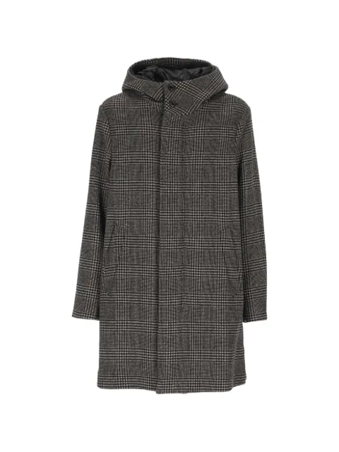 Peuterey Mouton CHP check-pattern hooded coat