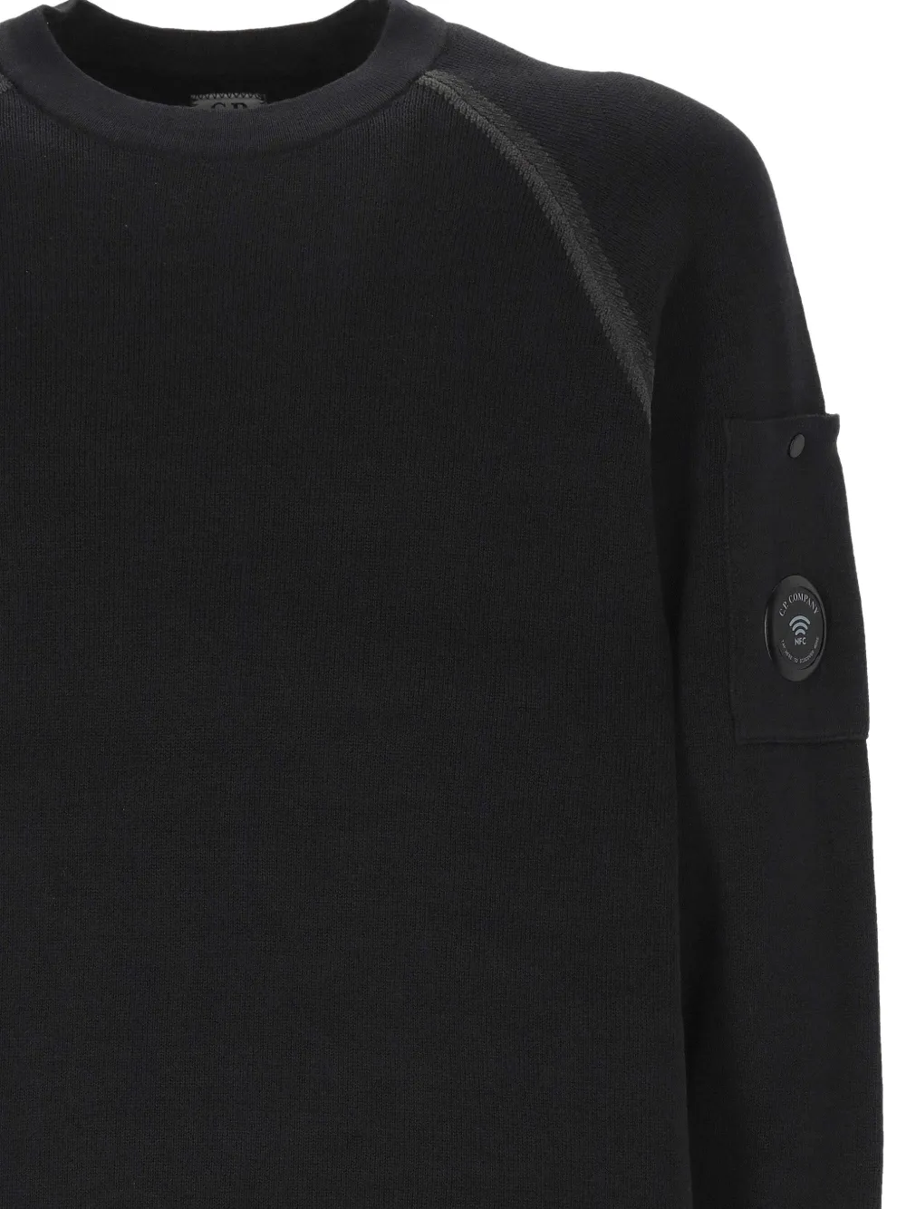C.P. Company Lens-detail raglan-sleeve sweater Zwart