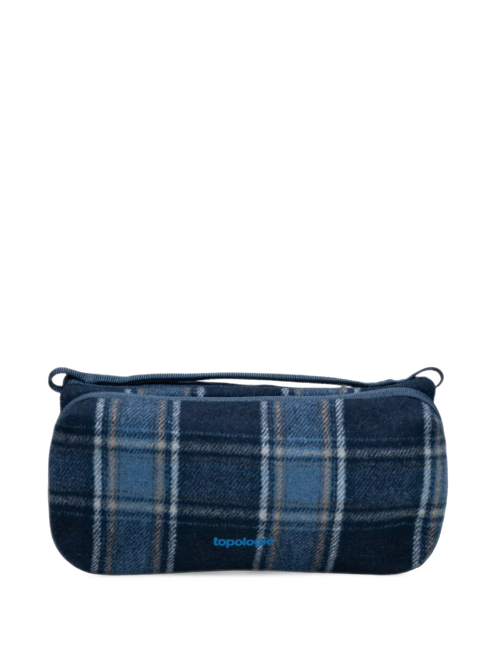 Topologie medium Bottle Sacoche check clutch bag - Bleu Topologie medium Bottle Sacoche check clutch bag - Bleu